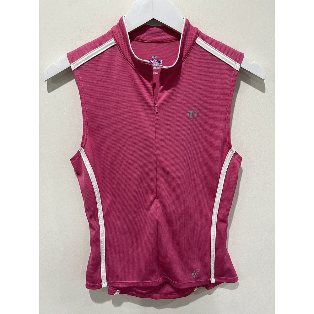 Pearl Izumi Women's Cycling Jersey Back Pockets Pink Sz M Outdoor 1/4 Zip Riding